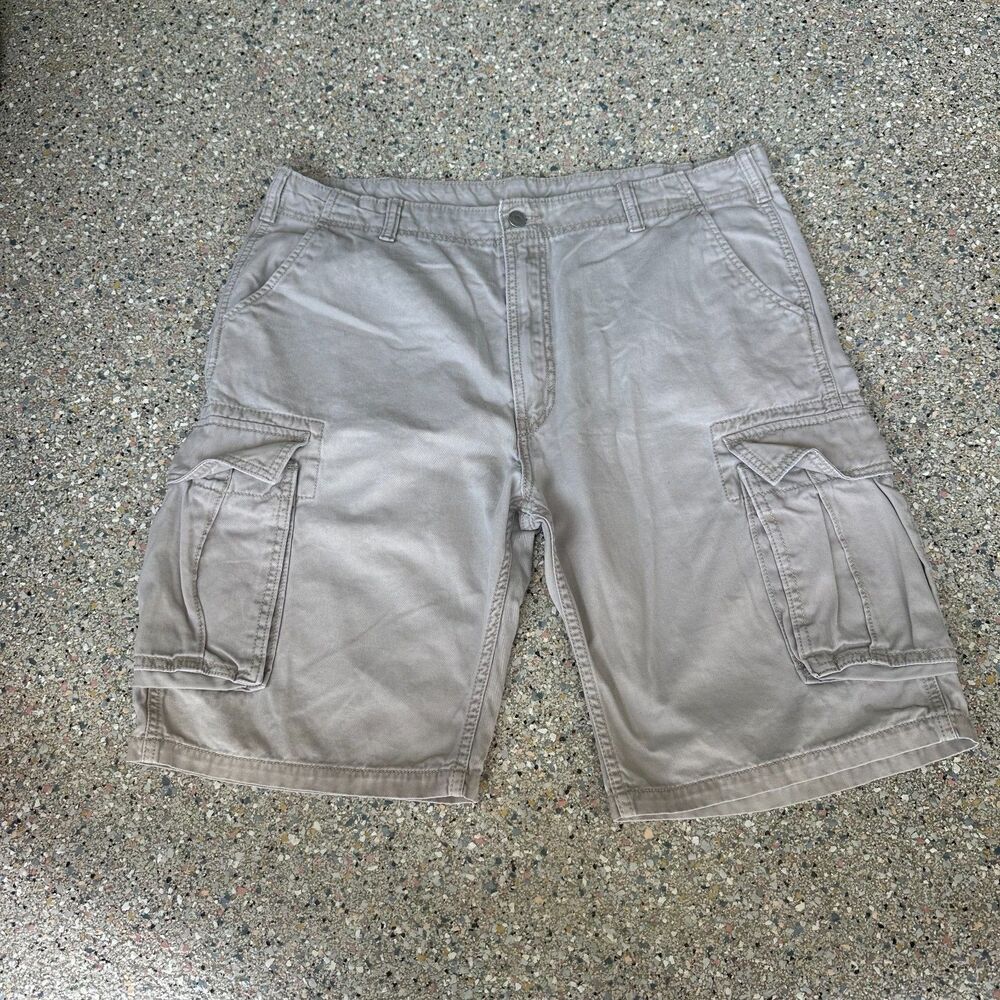 Levi's Shorts Men 38 Cargo Relaxed Khaki 100% Cotton Tan Casual Utility